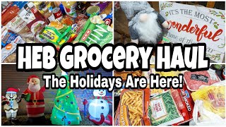 HEB GROCERY HAUL & MEAL PLAN | Thanksgiving & Christmas Shopping | Spend the Day with Us! | Vlog