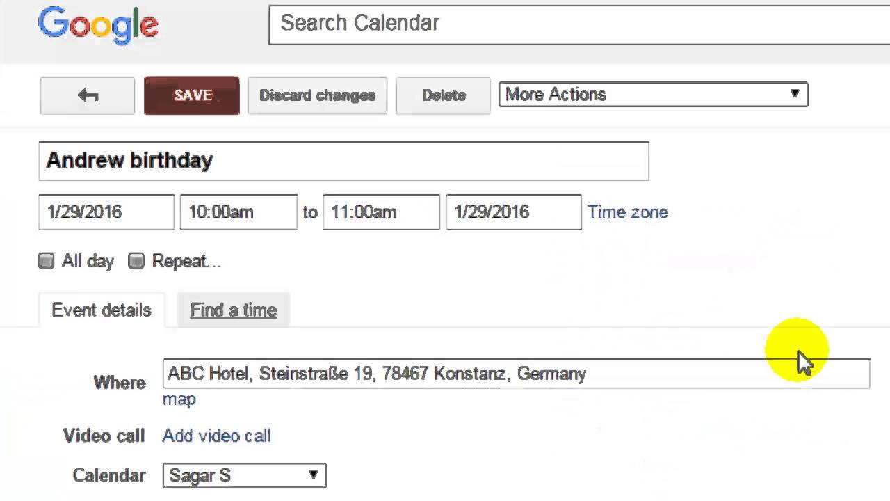 How to invite people for an event in Google Calendar YouTube