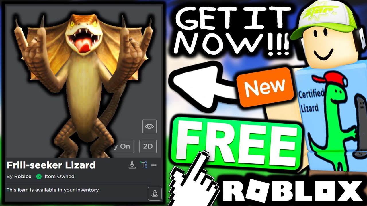 FREE ACCESSORY! HOW TO GET Frill-Seeker Lizard! (ROBLOX) 