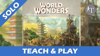 Tutorial e gioco in solitaria di World Wonders: costruisci i monumenti migliori!
