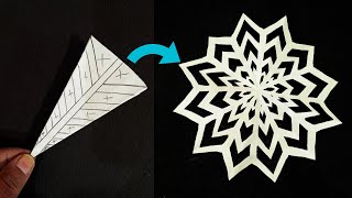 Make Paper Snowflake For Christmas Decorations Easy Paper Snowflake Snowflake