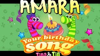 Tina & Tin Happy Birthday AMARA (Personalized Songs For Kids) #PersonalizedSongs Resimi
