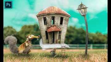 Ice Age Scrat | Photo Manipulation Photoshop in Hindi | For Beginners