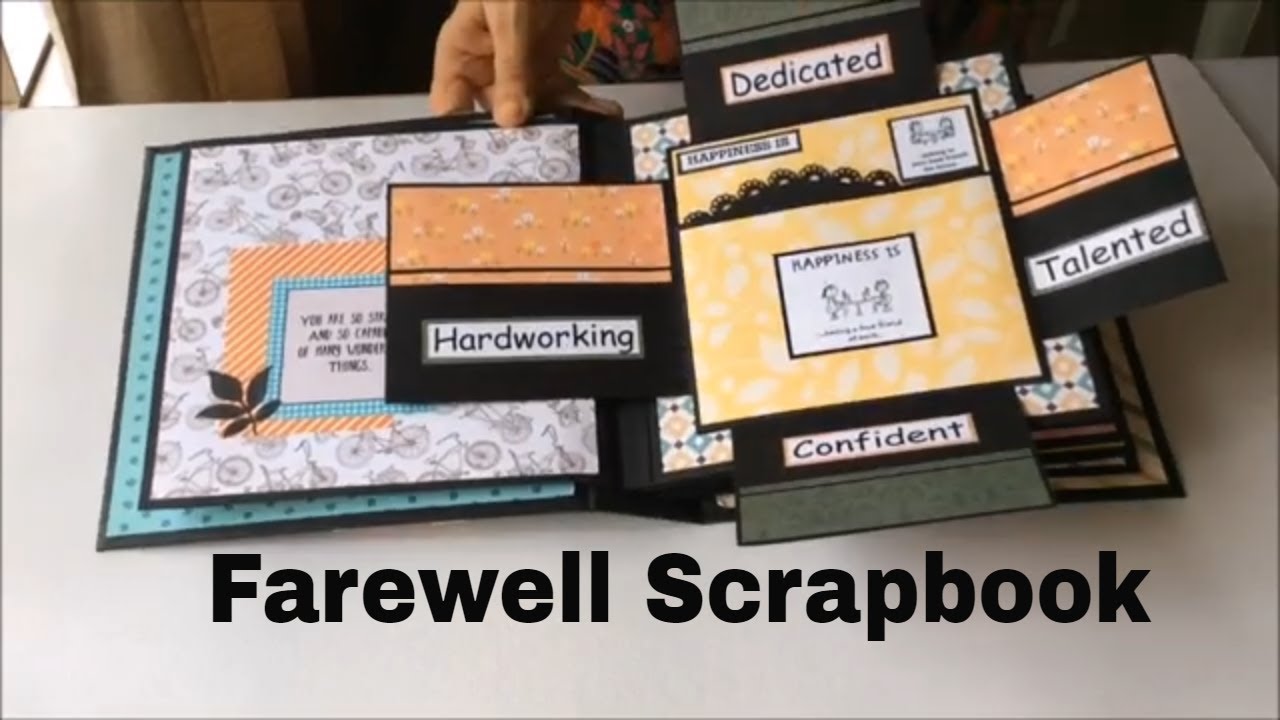 farewell-cards-for-colleague-goodbye-cards-handmade-diy-scrapbook-ideas-youtube