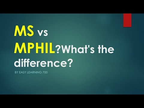 MS vs MPHIL-