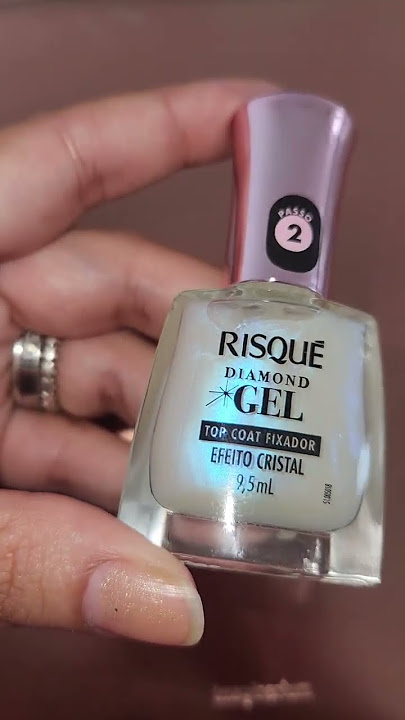 Risque diamond gel top coat fixador Efeito Cristal unhas #nails #nailart #esmaltegel #risque #unhas