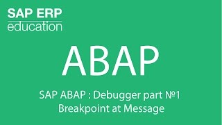 SAP ABAP : Debugger part №1 Breakpoint at Message. Точка останова на сообщении в САП