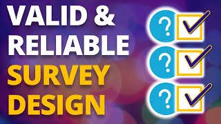 What's a Valid and Reliable Survey Question 🔥 [SURVEY TIPS 📄]