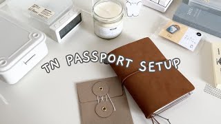 traveler's notebook passport setup ☁️ travel diary ✈️