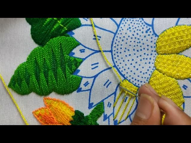 Bordados y Puntillas De Miky Ru: Diseño Servilleta Girasoles.  Patrones de  bordado, Tutorial bordado de cintas, Servilletas bordadas a mano