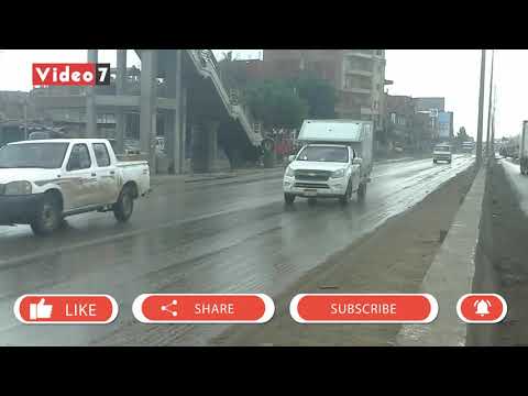 كثافات على طريق إسكندرية الزراعى بسبب تجمعات مياه الأمطار