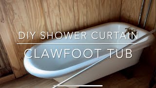 DIY Oval Shower Curtain (Clawfoot Tub) #clawfoottub