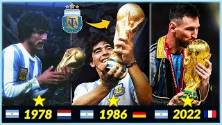 The 3 WORLD CUP of ARGENTINA 🇦🇷 ⭐⭐⭐ (1978, 1986, 2022)