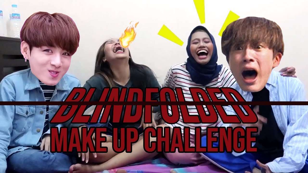BLINDFOLD MAKE UP CHALLENGE I JADI MIRIP JUNGKOOK ??