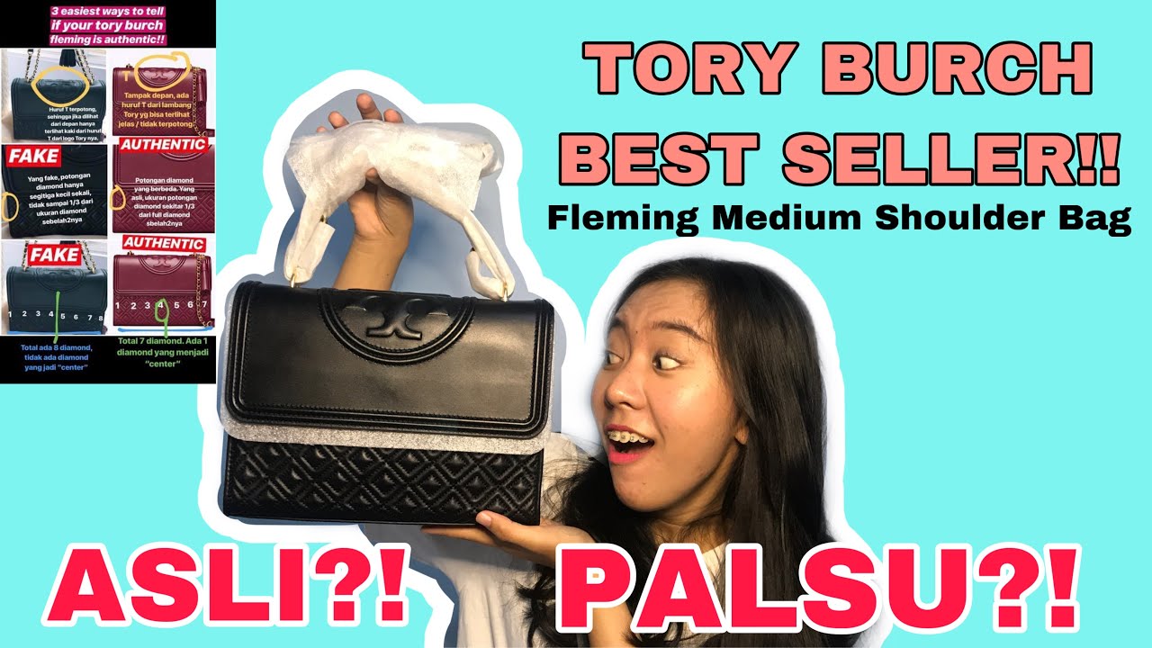 TORY BURCH BEST SELLER! Fleming Medium Shoulder Bag ORI OR FAKE?! [REVIEW]  - YouTube
