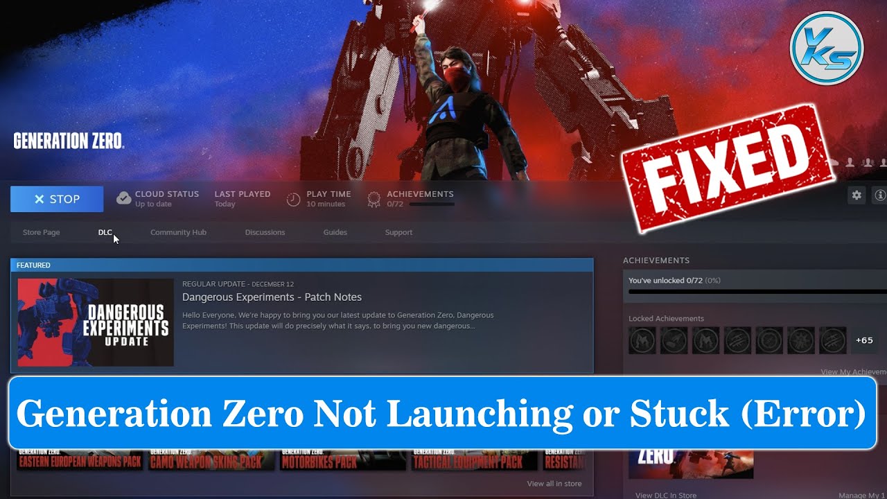 How To Fix Generation Zero Launching The Game Failed, Black Screen, Not ...