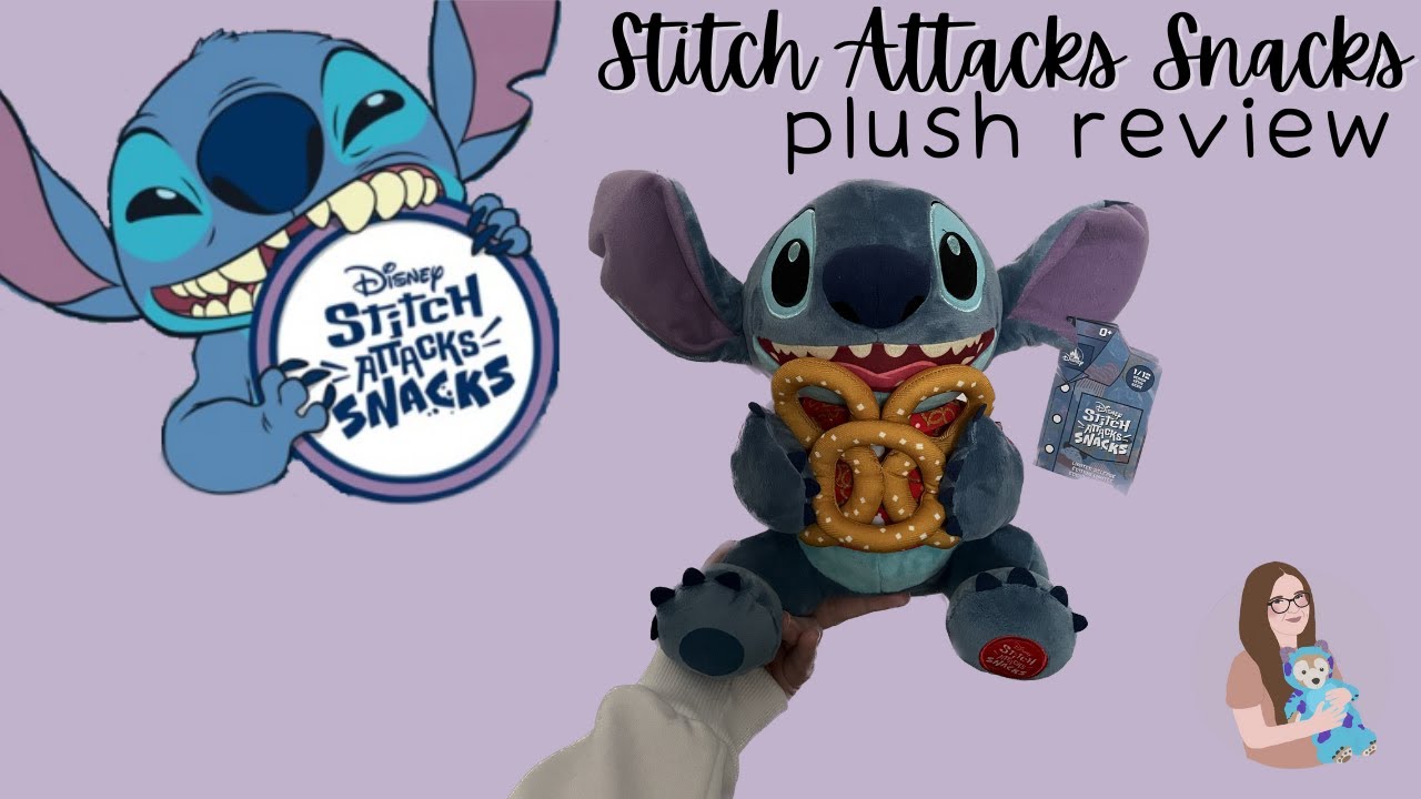 the first plush in a new disney monthly collection | stitch attacks snacks january pretzel plush 🥨