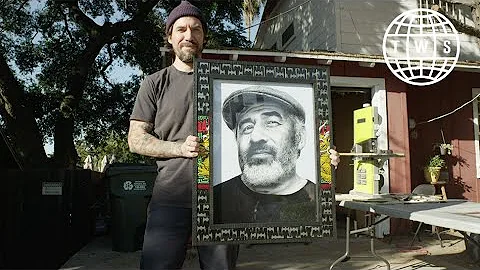 Brain Floss: Paul Kobriger | Pro Skater and Musician Portraits, Stipple Art and Handmade Frames