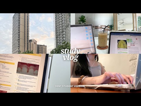 study vlog | dent student version 💻 productivity, unboxing dental packages, making notes