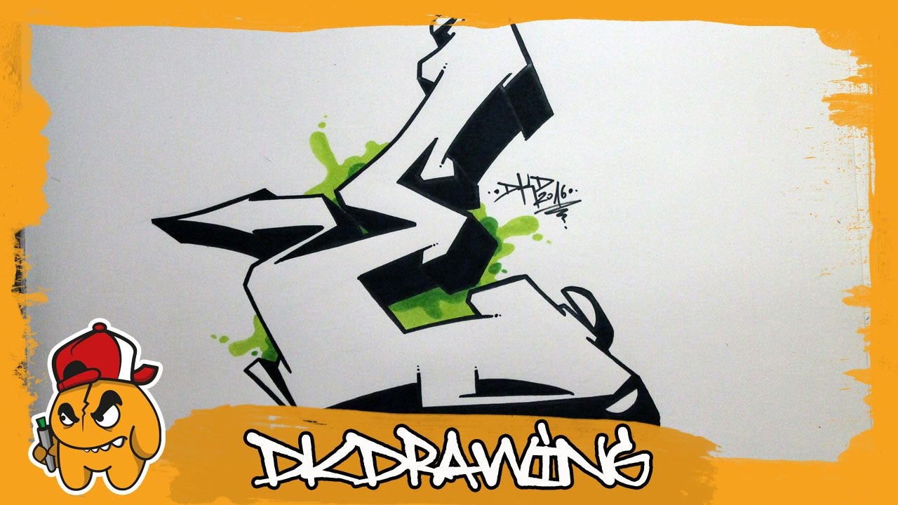 Graffiti Alphabet Tutorial How To Draw Graffiti Letters Letter E Youtube