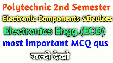 #ECD//ECD most important MCQ qus//ECD multiple choice qus//Electronic Components & Devices MCQ qus