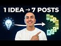 How I Turn 1 Idea Into 7 Days of Posts (n8n Content System)