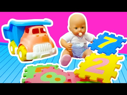 Весёлые игры - Кукла БЕБИ Анабель учит цифры! - Развивающие видео для детей. Игрушки Baby Doll
