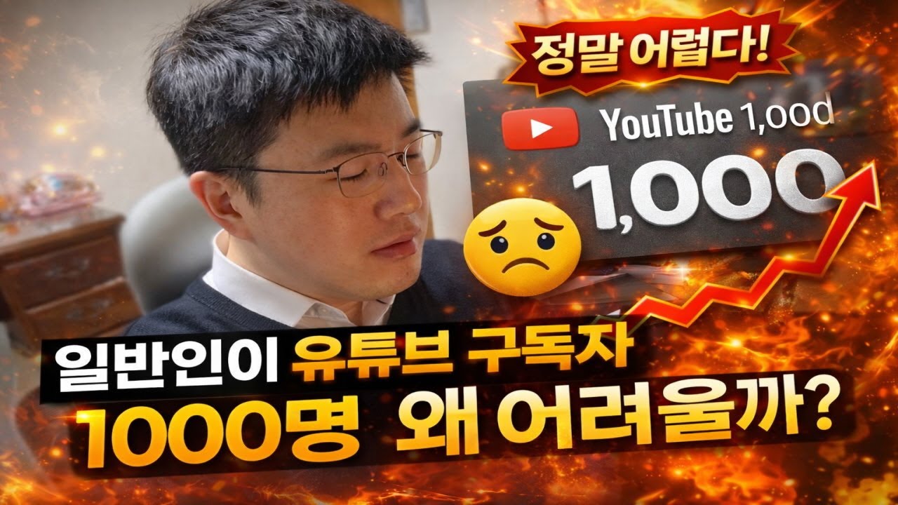 일반인이 유튜브 구독자 1000명 채우기 어려운 이유 (유튜버 직접 해보니..)