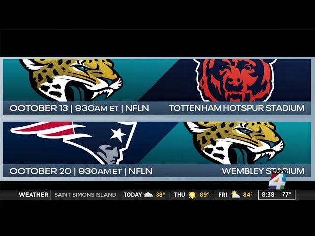 Jaguars will face Bears, Patriots in London in back-to-back weeks