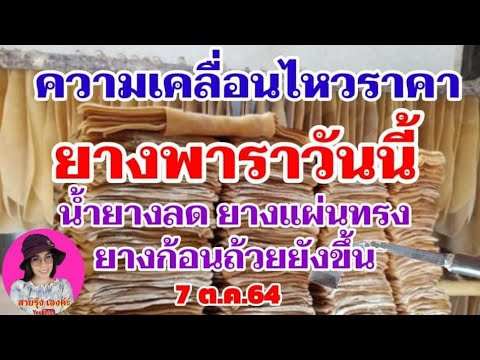 แจ้งข่าว!ราคายางพาราประจำวันที่7ตุลาคม2564