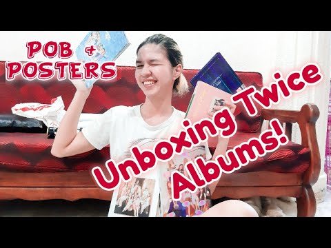 5 Albums Of Twice Unboxing! - With Posters Pob