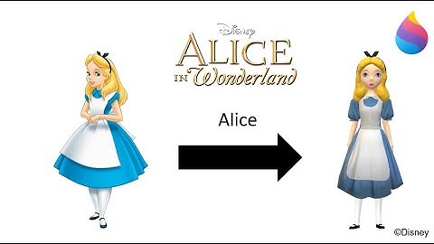 Paint 3D Tutorial: Princess Alice ~ Alice in Wonderland (1951)
