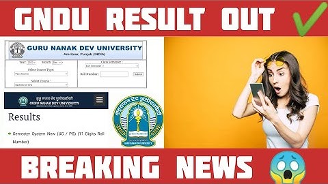Gndu Result Out ✔️ || Gndu Result 2023 || Gndu Result Declared || Gndu Result News Today