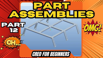 Part 12 - Assemblies - Creo parametric tutorial for Beginners - step by step 3d modeling basics