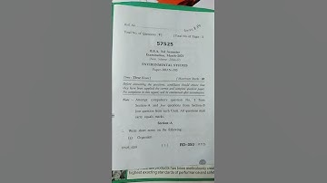 environmental studies 2021 MDU question paper #questionpaper #mduquestionpaper #bba #bba3sem