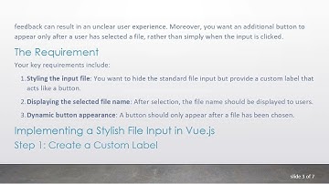 How to Stylishly Change the Input File Styling in Vue.js and Show File Name