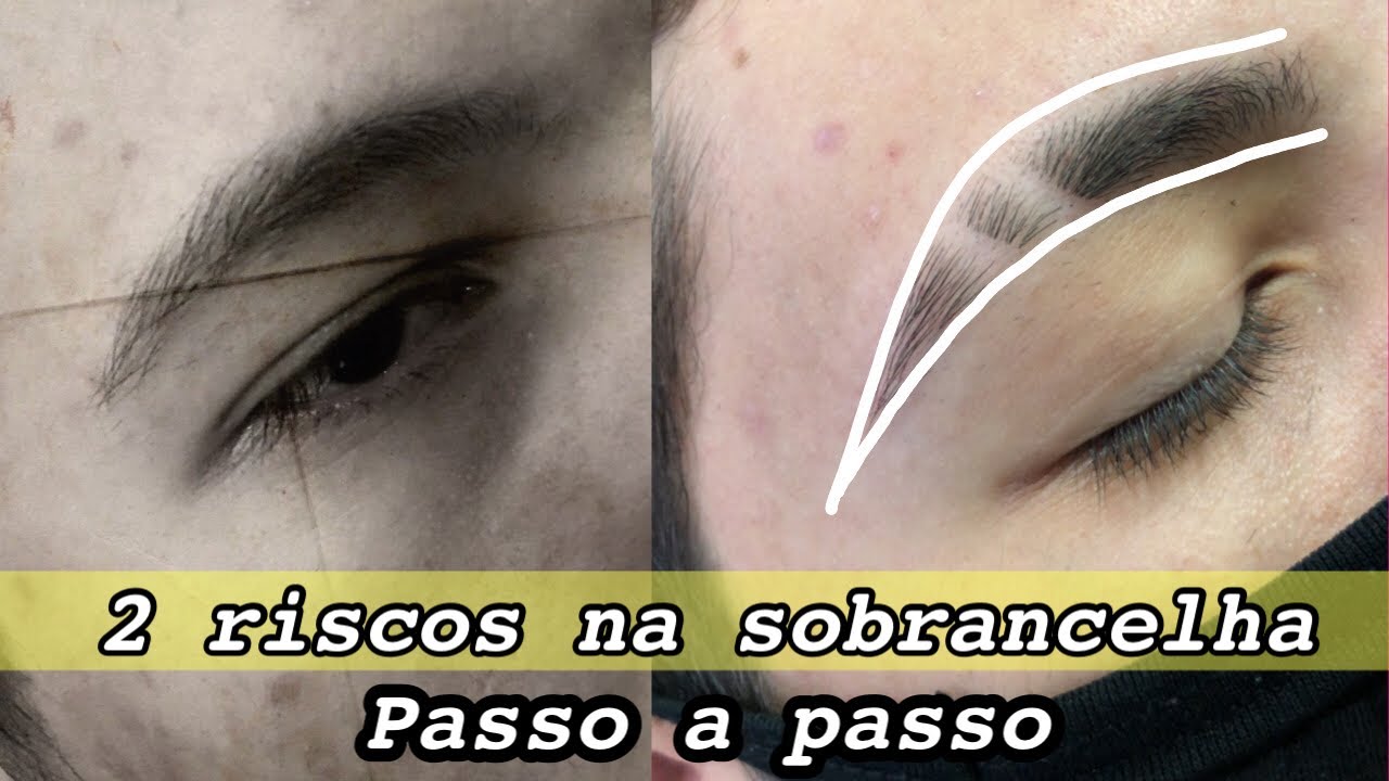 💈 COMO FAZER 2 RISCOS NA SOBRANCELHA PASSO A PASSO !