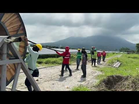 MV Cable Laying Activity (Cable Pulling) | MVPS to MVPS Interconnection at Solar Farm