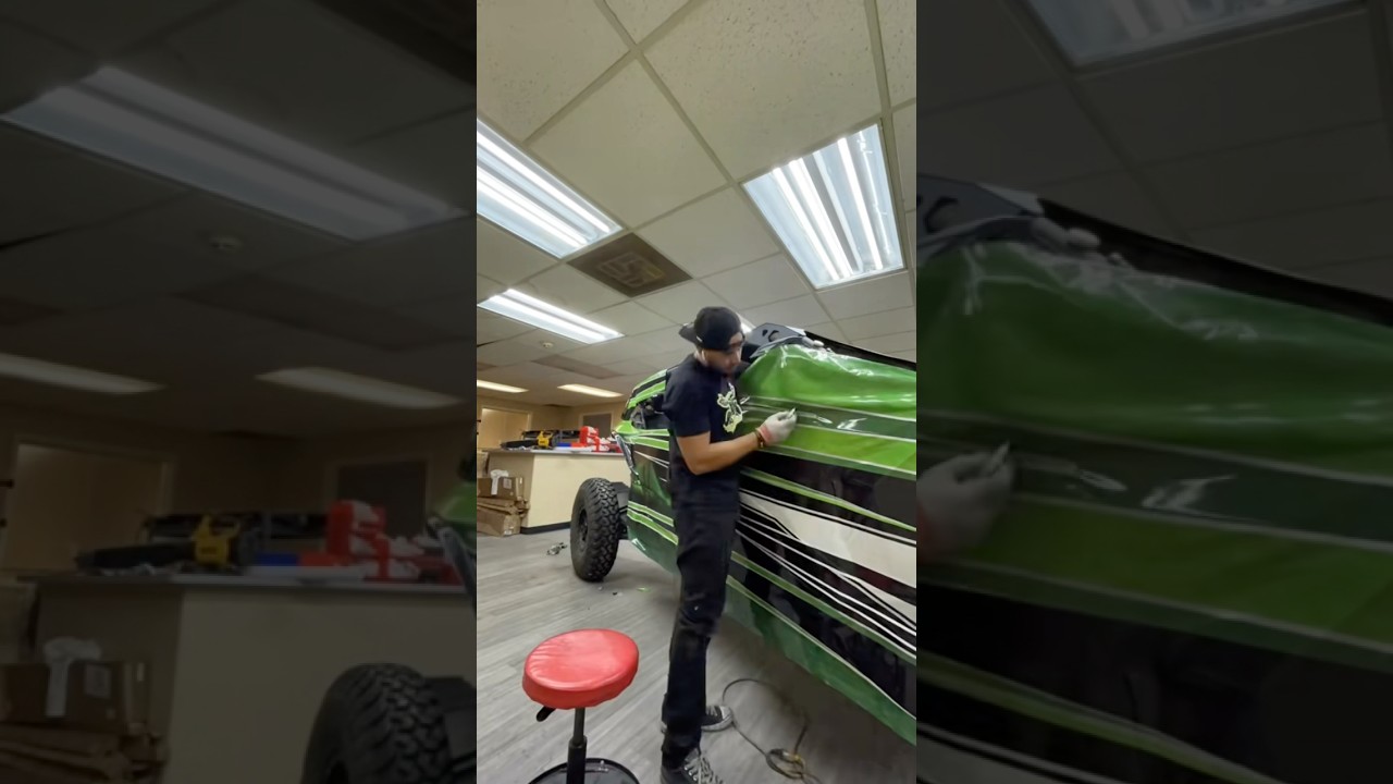 Time lapse on this Can Am x3 wrap install ✅