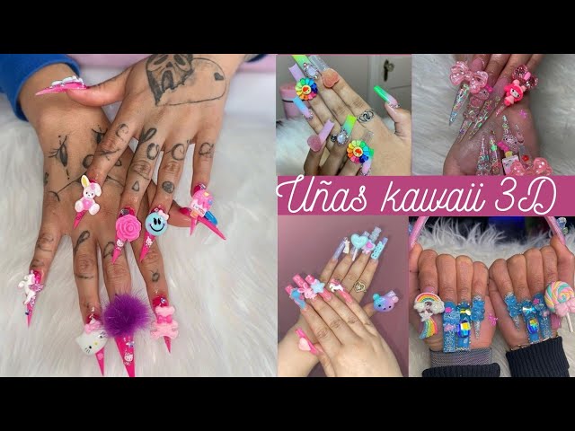 diseños e ideas de uñas kawaii 3D - thptnganamst.edu.vn