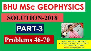 BHU MSc Geophysics Solution 2018 Part 3
