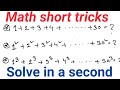 Math short tricks  sum of natural number  additional tricks  number system 