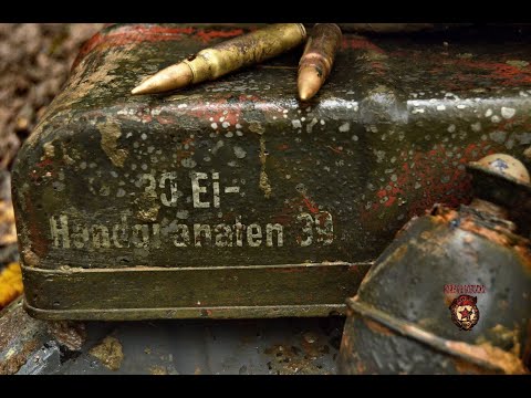 видео: Опасные находки из немецкого блиндажа / Dangerous finds from a German dugout
