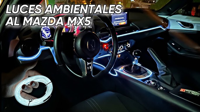 Winzwon - Tira de luces LED para interior de coche, 4 unidades, 48