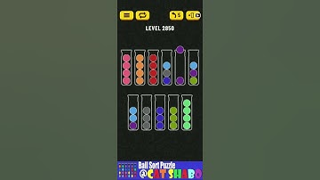 Ball Sort Puzzle Level 2850 🎯 All level without extra tube 😂 Game Walkthrough 😘(MUSIC:Flying High)
