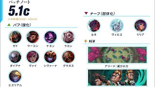 patch5.1c/公式解説者とワイリフパッチノートを見ようの会【リーグオブレジェンド　ワイルドリフト Wild Rift】【スマホ版LoL】【解説】