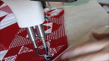 Machine Quilting a Sawtooth Star Quilt Block by Natalia Bonner