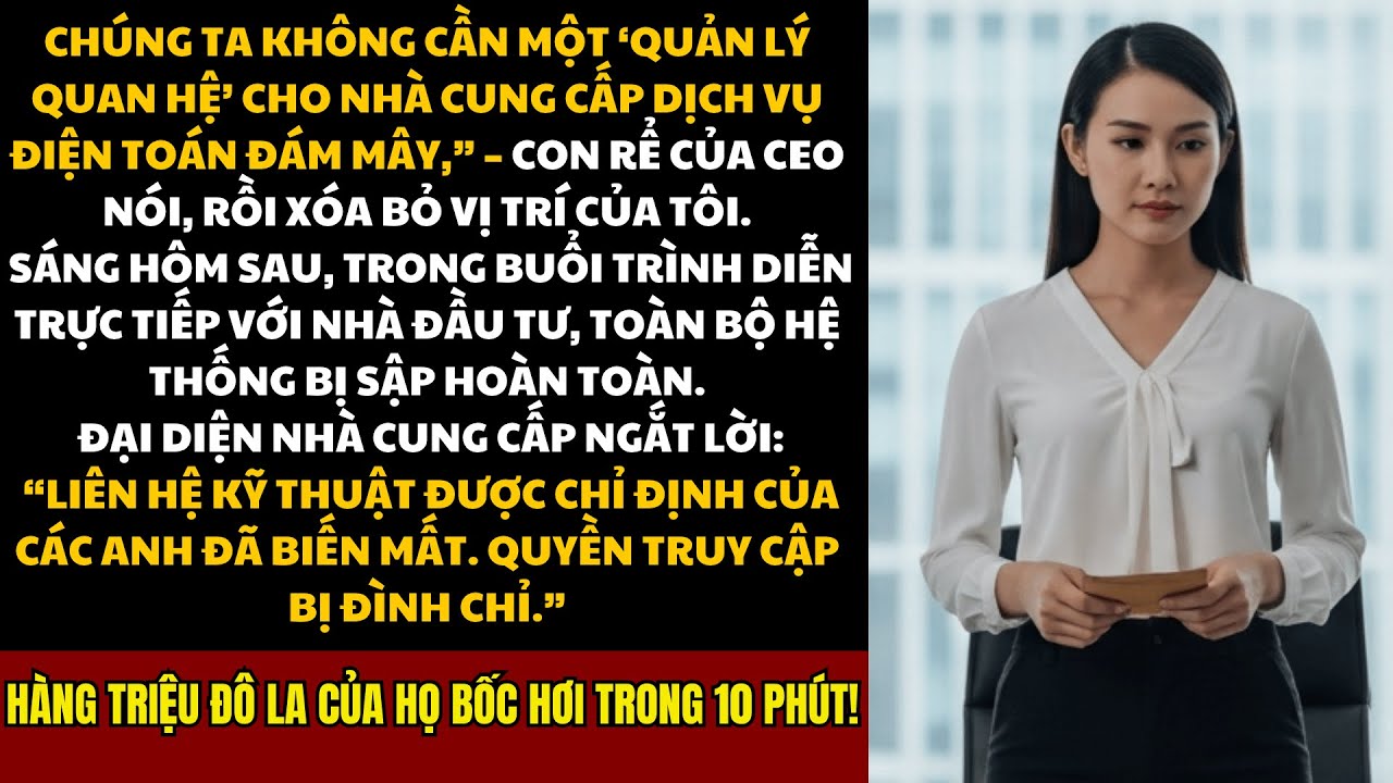 Sa thải người phụ nữ duy nhất hiểu cách bảo vệ công ty. 48 giờ sau, đế chế công nghệ của họ sụp đổ!