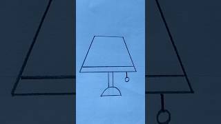 How to draw table lamp easy | step by step drawing table lamp