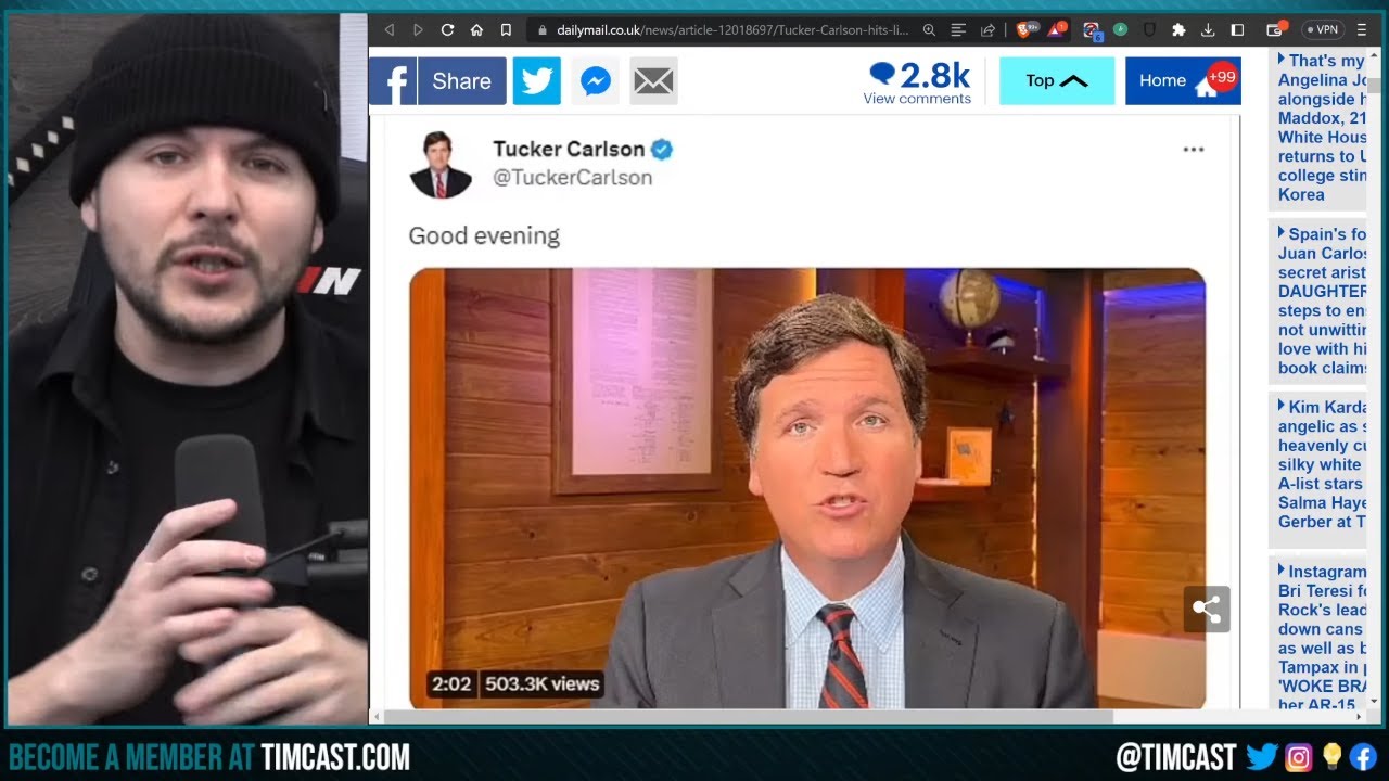 TUCKER CARLSON IS BACK, Puts Out Video Getting 45M Hits Overnight, Fox News DECLARES WAR On Tucker